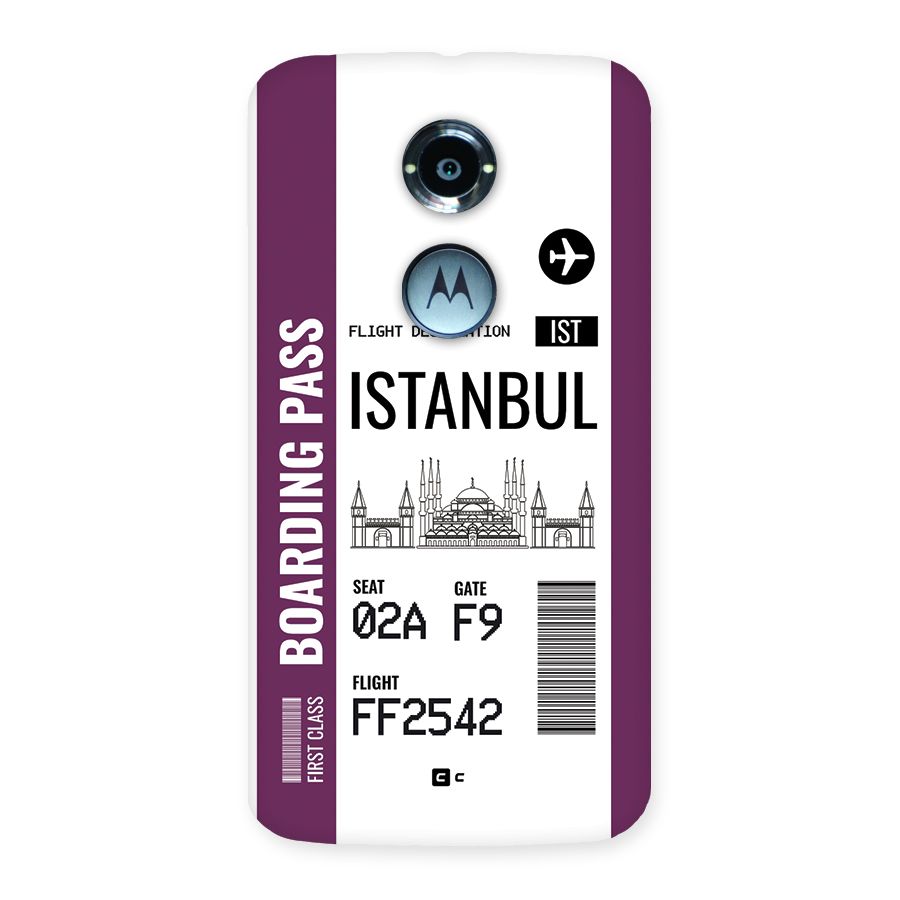 Istanbul Boarding Pass Back Case for Moto X2