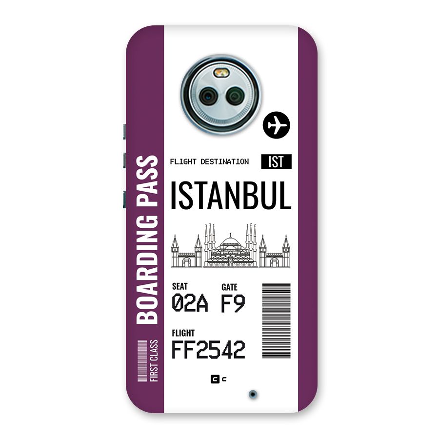 Istanbul Boarding Pass Back Case for Moto X4