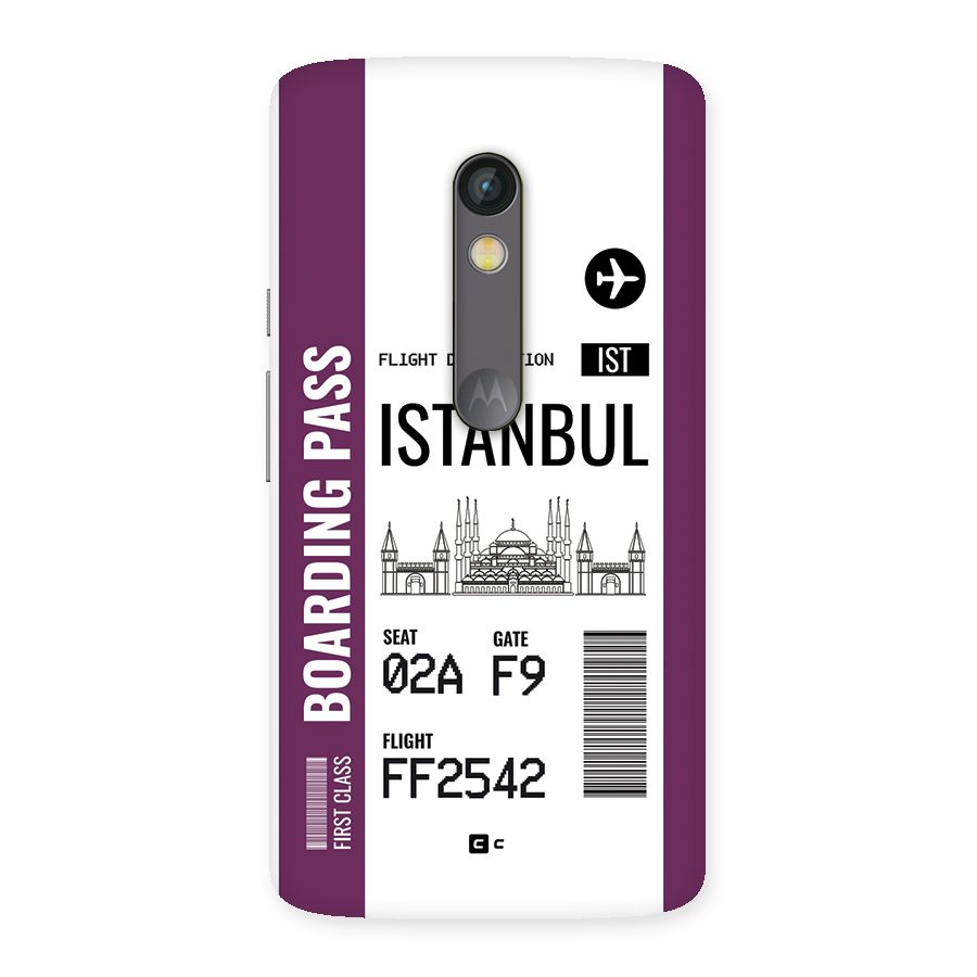Istanbul Boarding Pass Back Case for Moto X Play