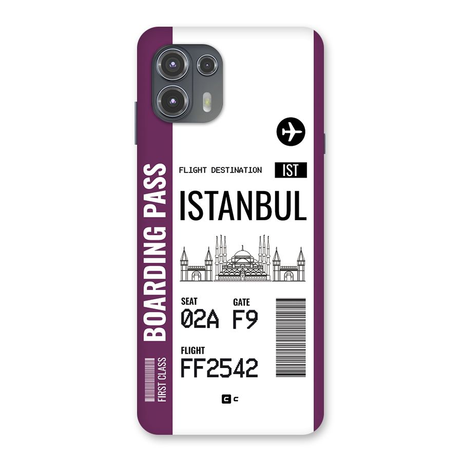 Istanbul Boarding Pass Back Case for Motorola Edge 20 Fusion