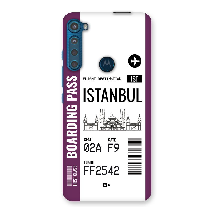 Istanbul Boarding Pass Back Case for Motorola One Fusion Plus