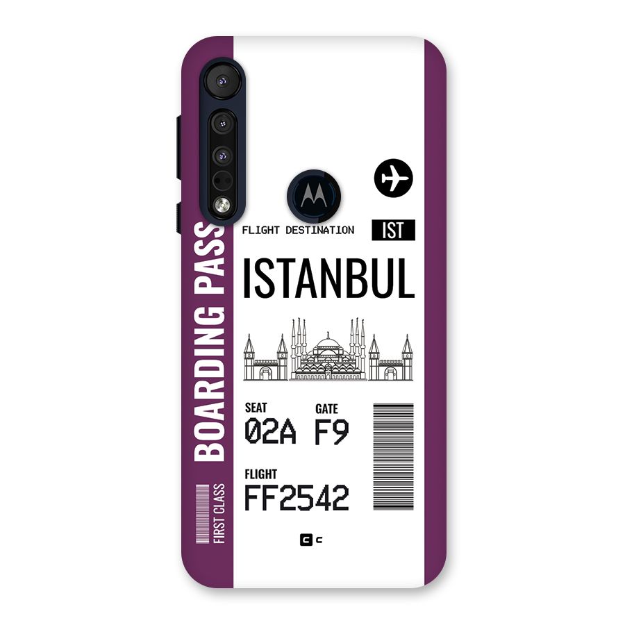 Istanbul Boarding Pass Back Case for Motorola One Macro