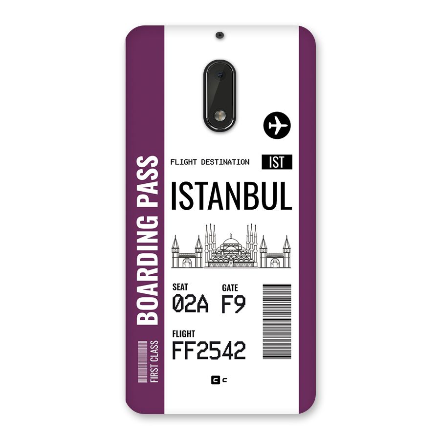 Istanbul Boarding Pass Back Case for Nokia 6