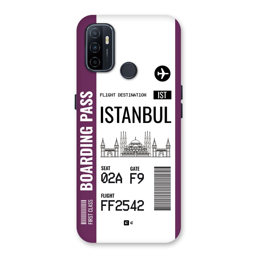 Istanbul Boarding Pass Back Case for Oppo A33 (2020)