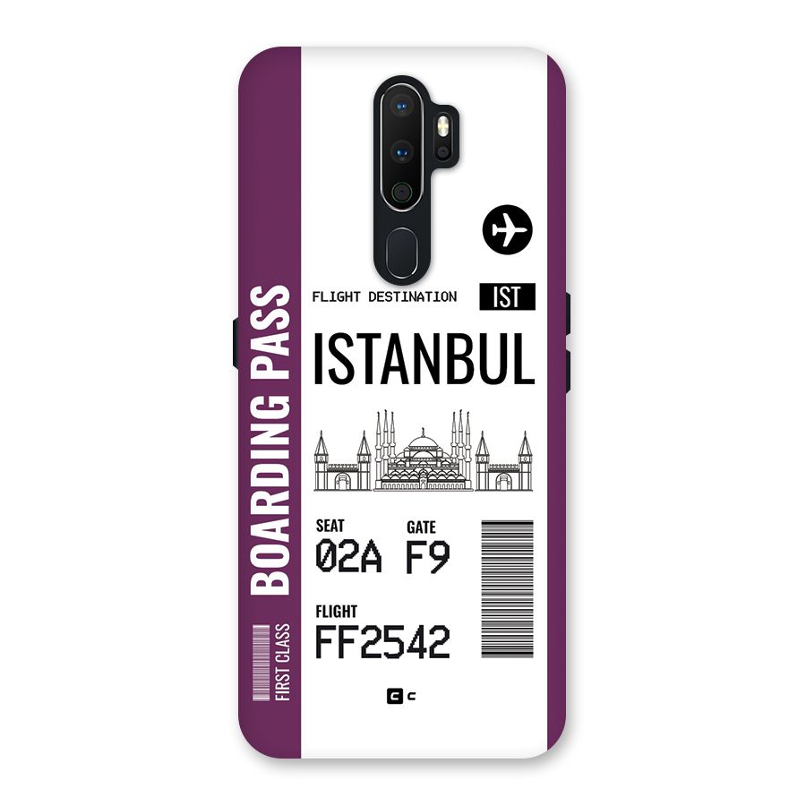 Istanbul Boarding Pass Back Case for Oppo A5 (2020)