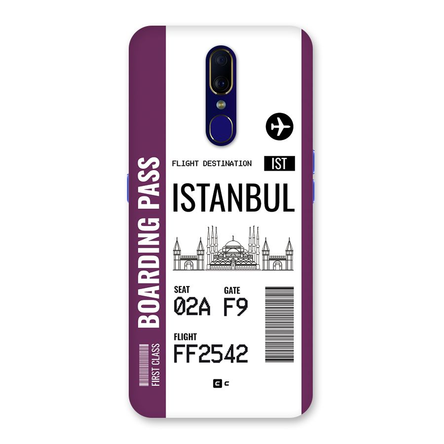 Istanbul Boarding Pass Back Case for Oppo A9