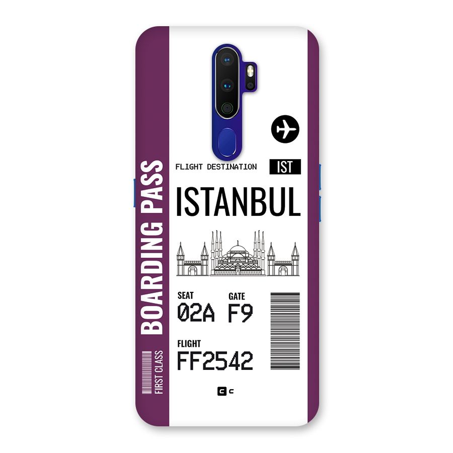 Istanbul Boarding Pass Back Case for Oppo A9 (2020)