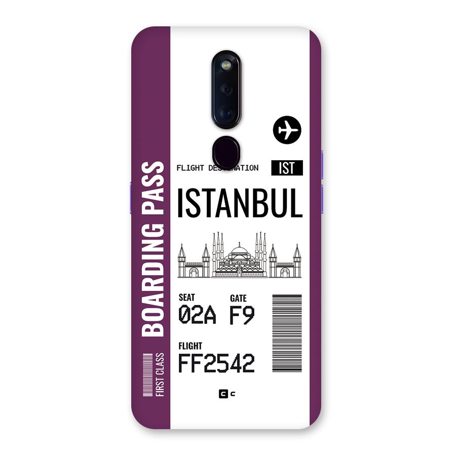 Istanbul Boarding Pass Back Case for Oppo F11 Pro