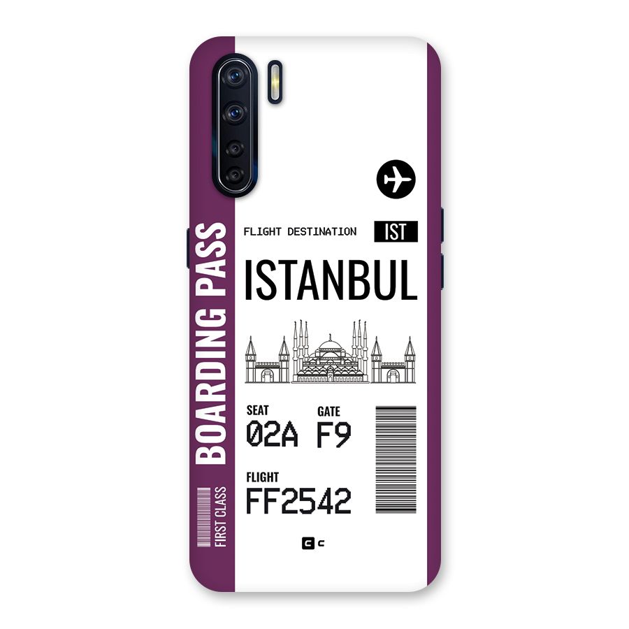 Istanbul Boarding Pass Back Case for Oppo F15
