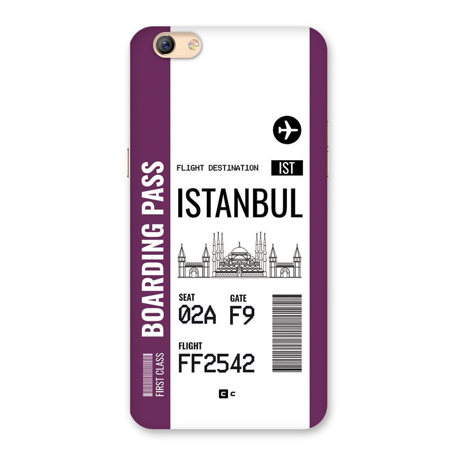 Istanbul Boarding Pass Back Case for Oppo F3 Plus