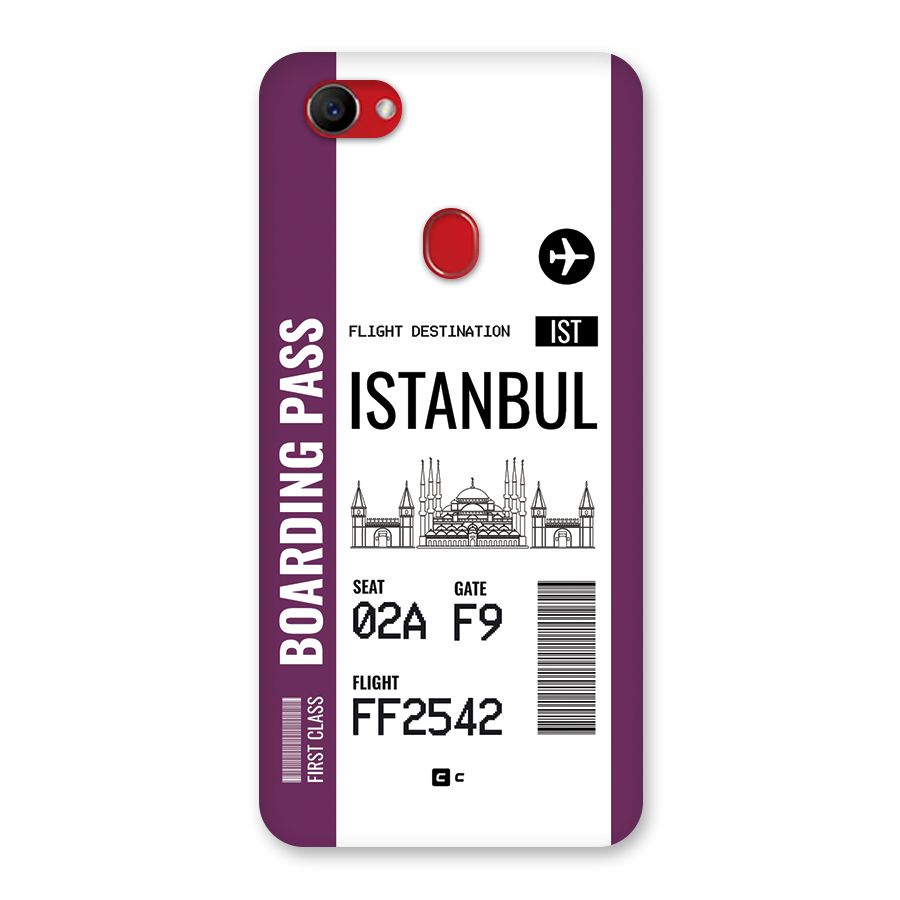 Istanbul Boarding Pass Back Case for Oppo F7