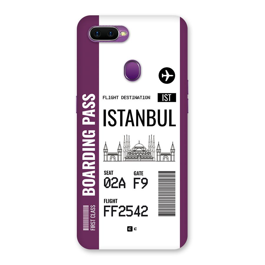 Istanbul Boarding Pass Back Case for Oppo F9