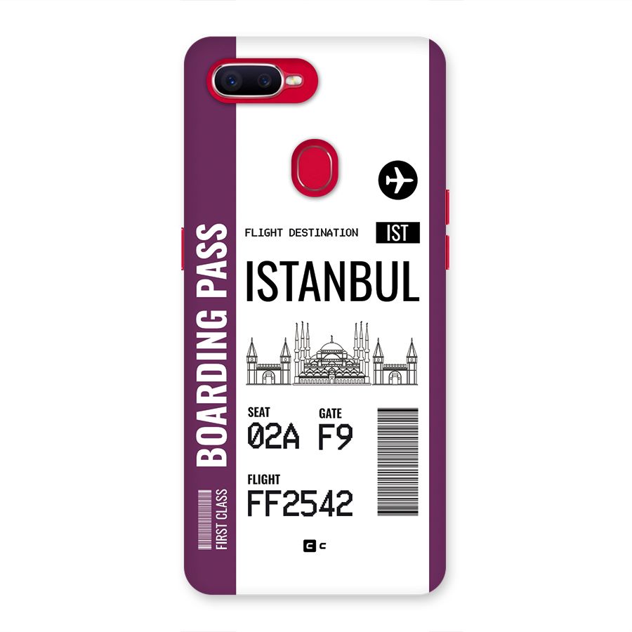 Istanbul Boarding Pass Back Case for Oppo F9 Pro