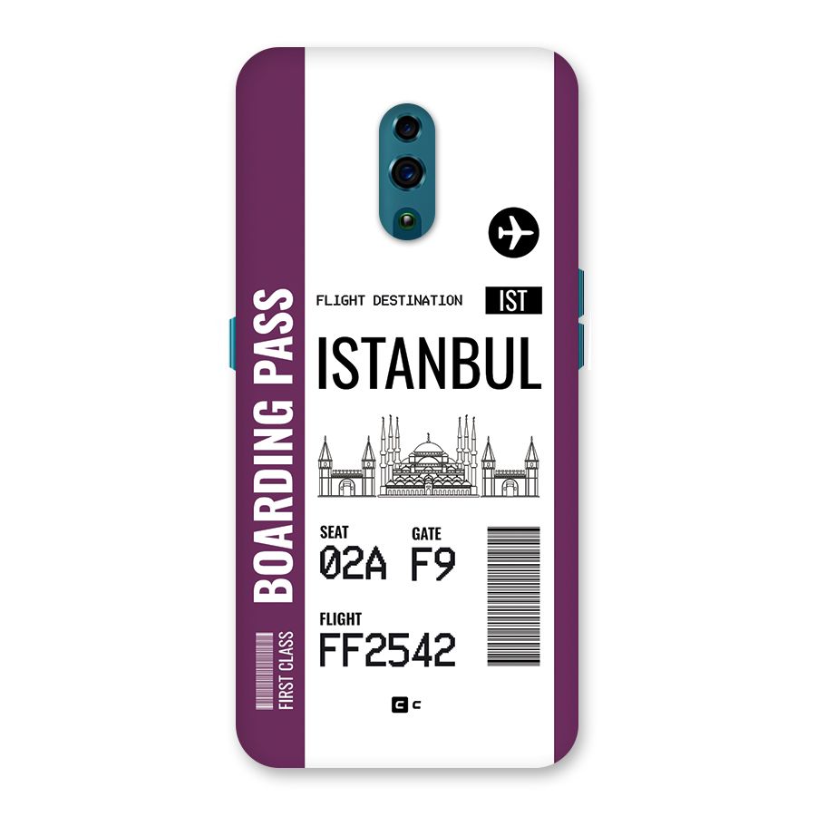 Istanbul Boarding Pass Back Case for Oppo Reno