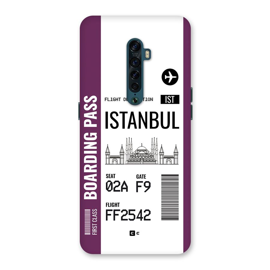 Istanbul Boarding Pass Back Case for Oppo Reno2