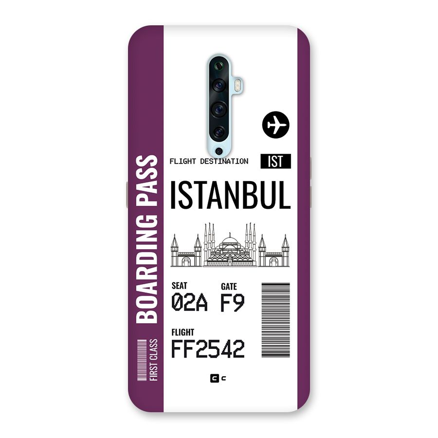 Istanbul Boarding Pass Back Case for Oppo Reno2 F