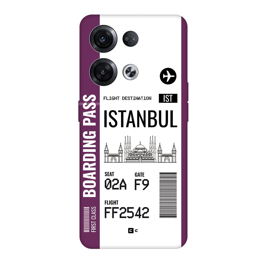 Istanbul Boarding Pass Back Case for Oppo Reno8 Pro 5G