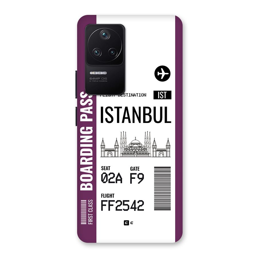 Istanbul Boarding Pass Back Case for Poco F4 5G