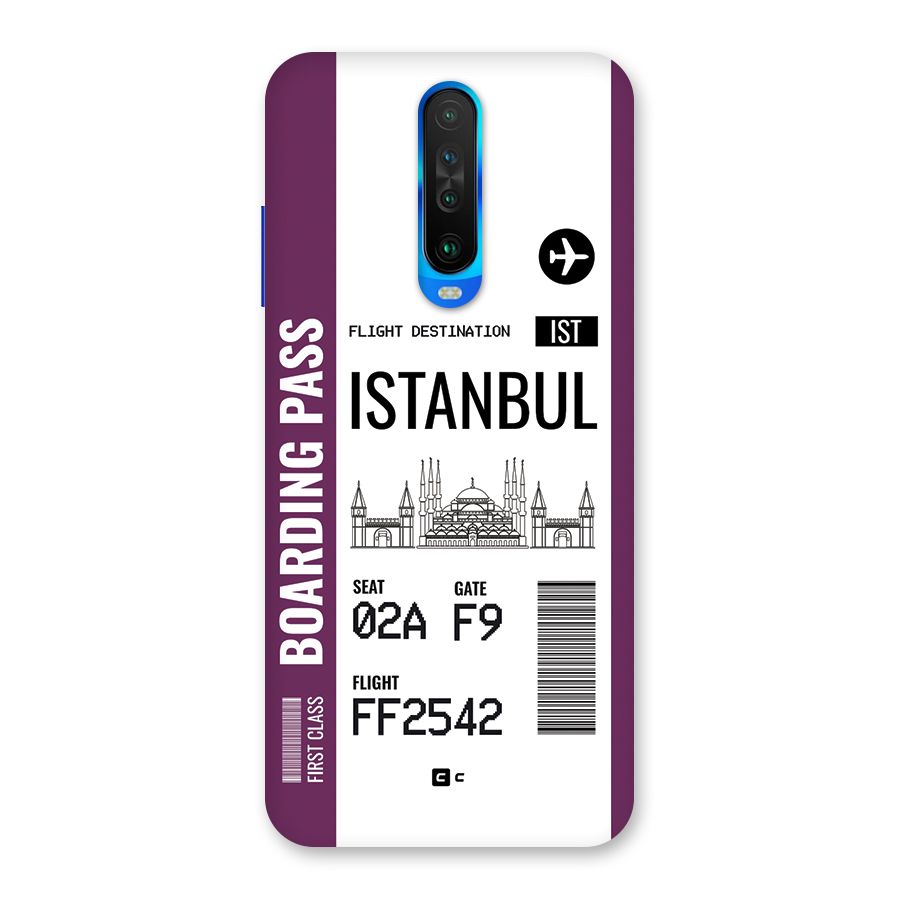 Istanbul Boarding Pass Back Case for Poco X2