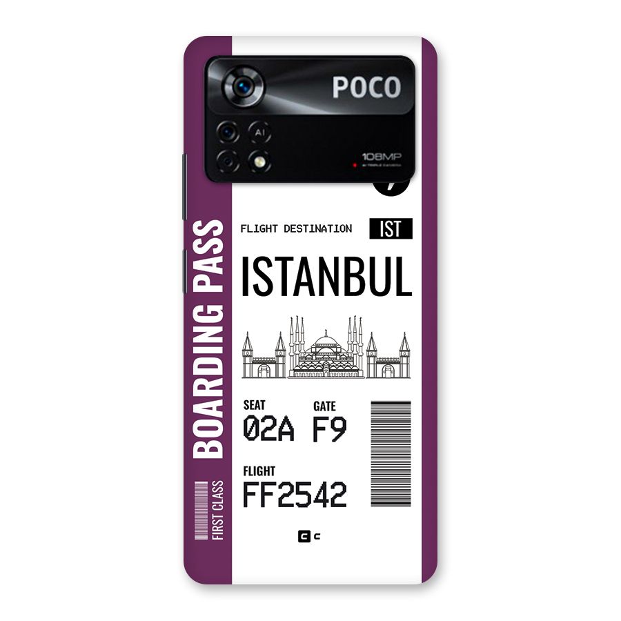 Istanbul Boarding Pass Back Case for Poco X4 Pro 5G