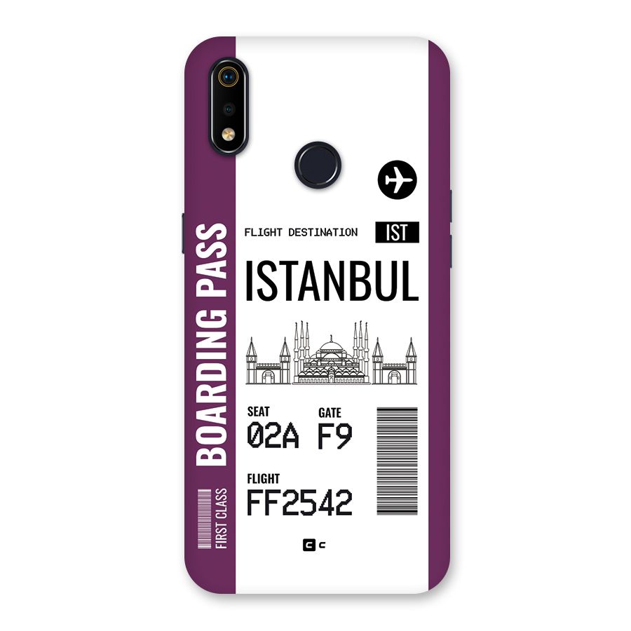 Istanbul Boarding Pass Back Case for Realme 3i