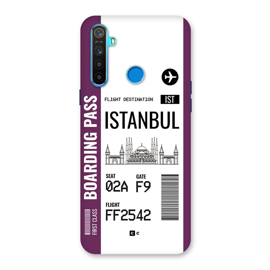 Istanbul Boarding Pass Back Case for Realme 5