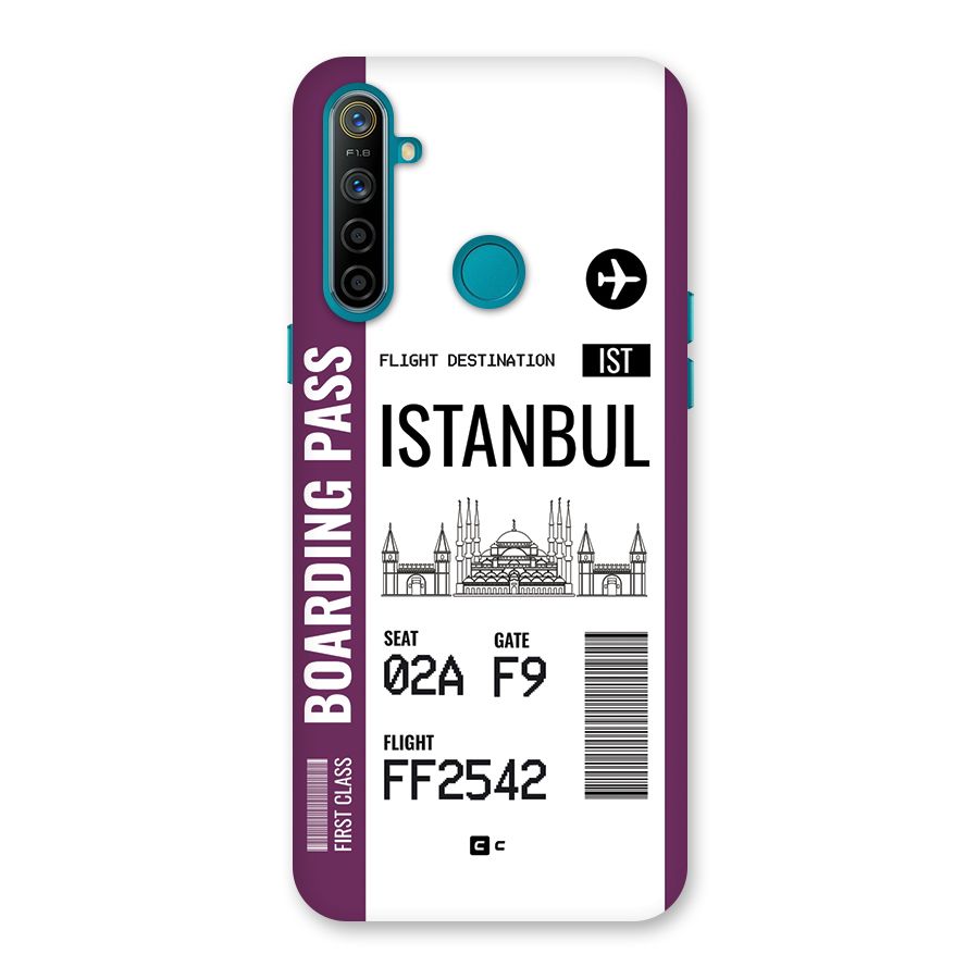 Istanbul Boarding Pass Back Case for Realme 5i
