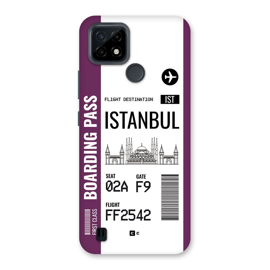 Istanbul Boarding Pass Back Case for Realme C21