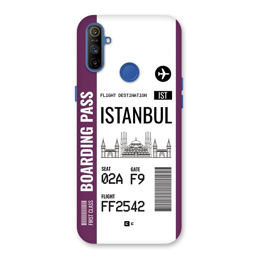 Istanbul Boarding Pass Back Case for Realme Narzo 10A