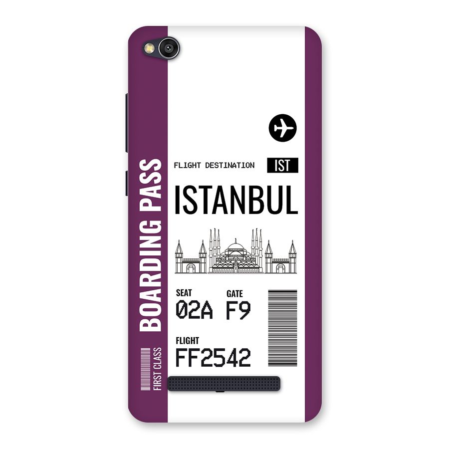 Istanbul Boarding Pass Back Case for Redmi 4A