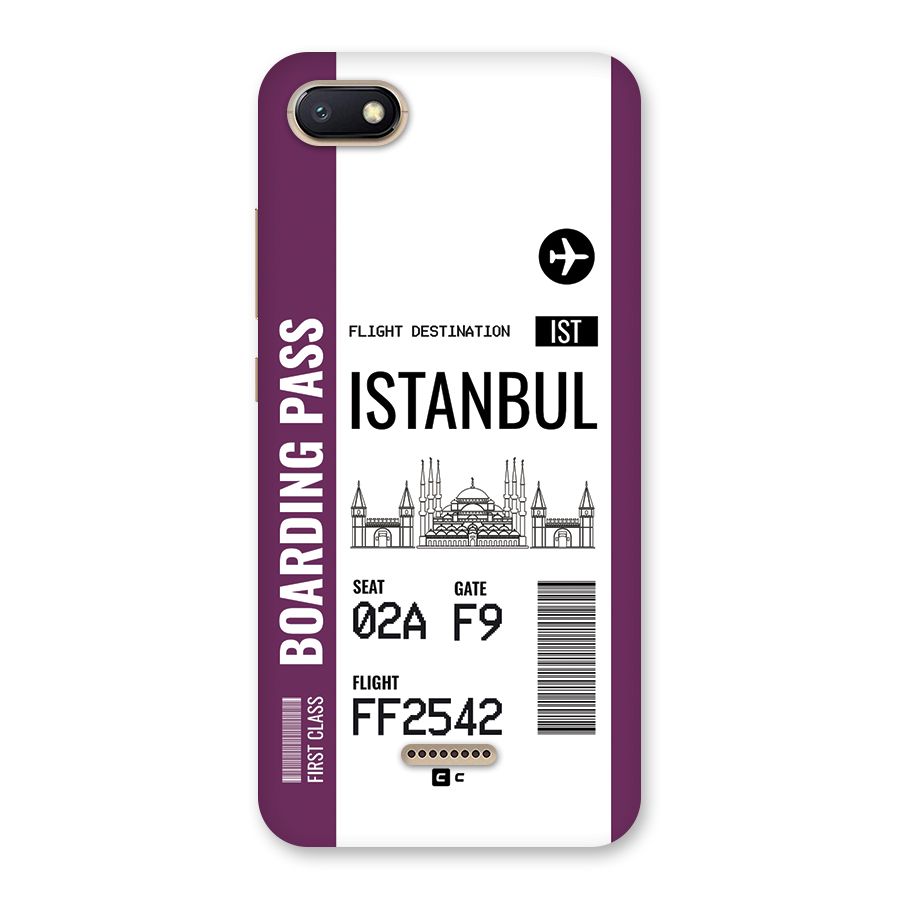 Istanbul Boarding Pass Back Case for Redmi 6A