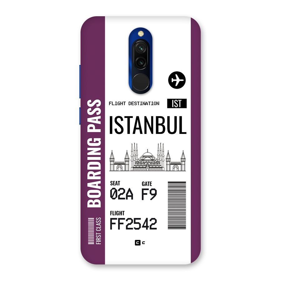 Istanbul Boarding Pass Back Case for Redmi 8