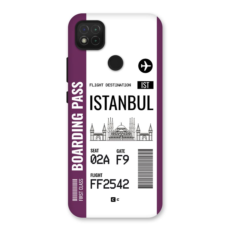 Istanbul Boarding Pass Back Case for Redmi 9C