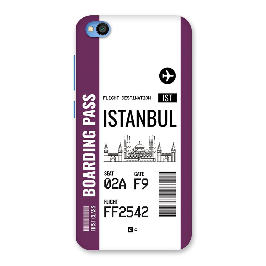 Istanbul Boarding Pass Back Case for Redmi Go