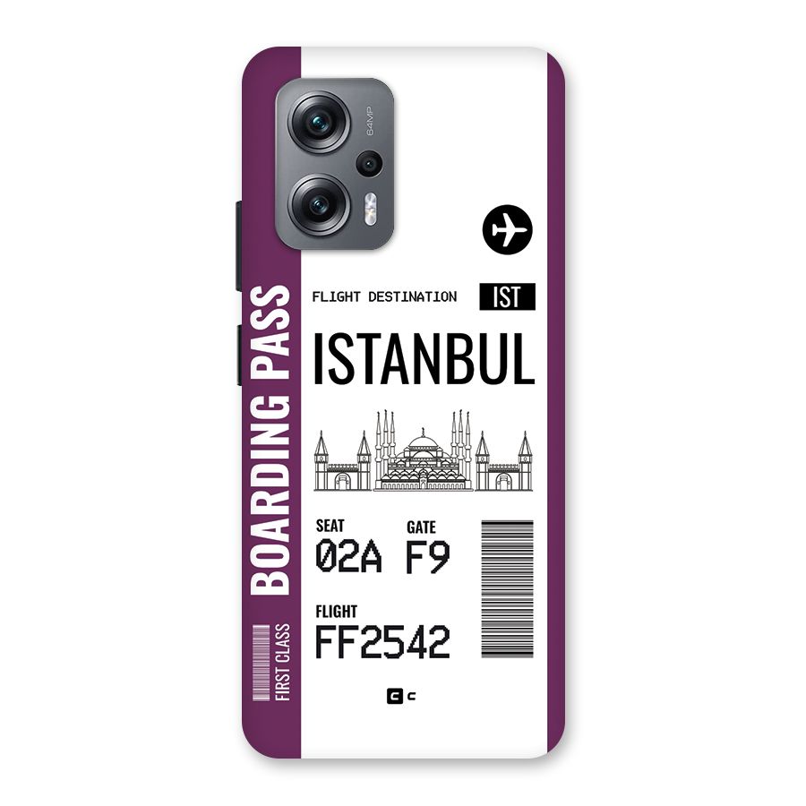 Istanbul Boarding Pass Back Case for Redmi K50i