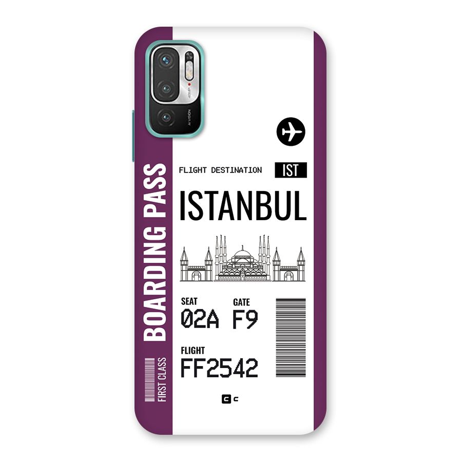 Istanbul Boarding Pass Back Case for Redmi Note 10T 5G