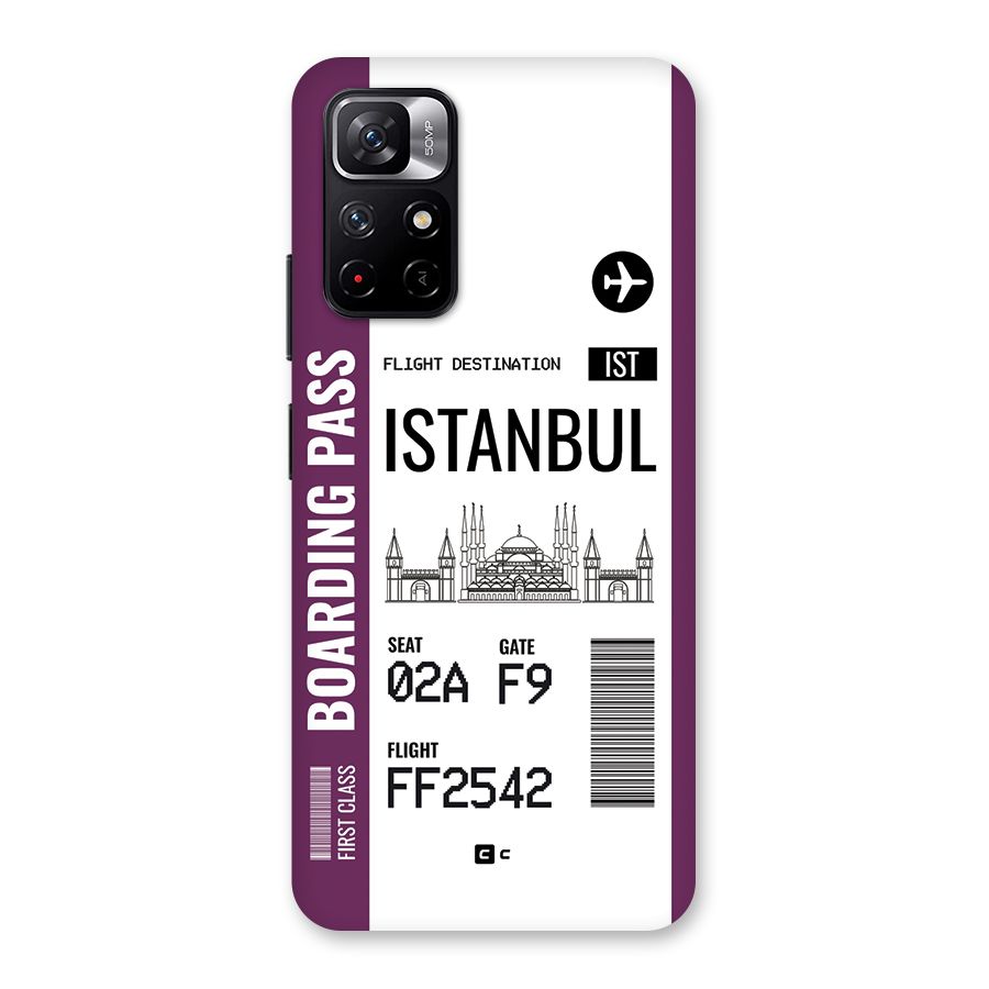 Istanbul Boarding Pass Back Case for Redmi Note 11T 5G
