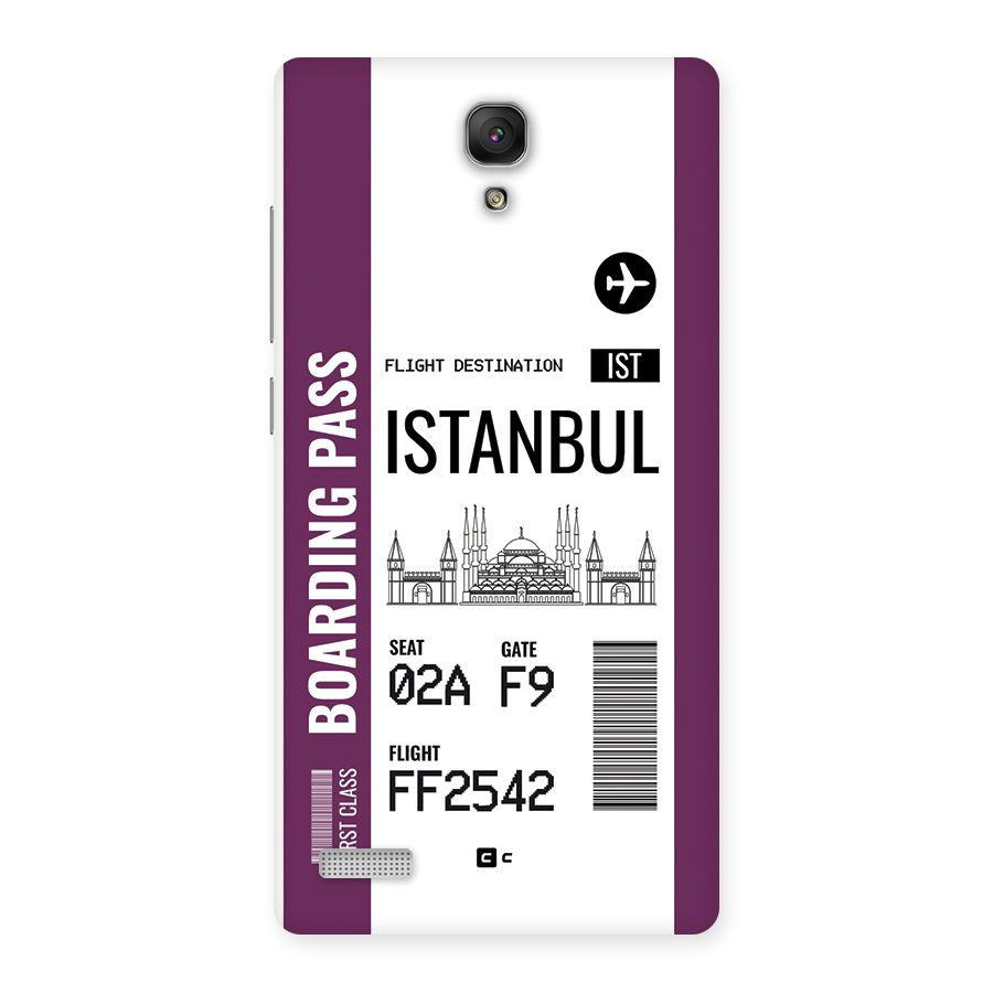 Istanbul Boarding Pass Back Case for Redmi Note Prime