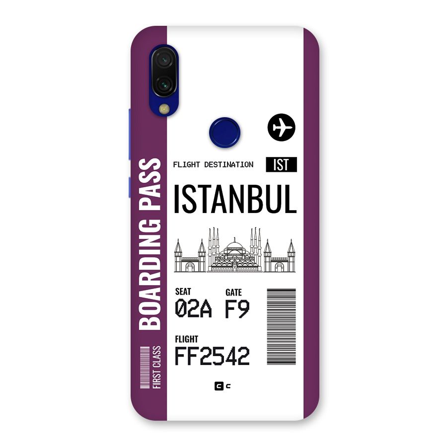 Istanbul Boarding Pass Back Case for Redmi Y3