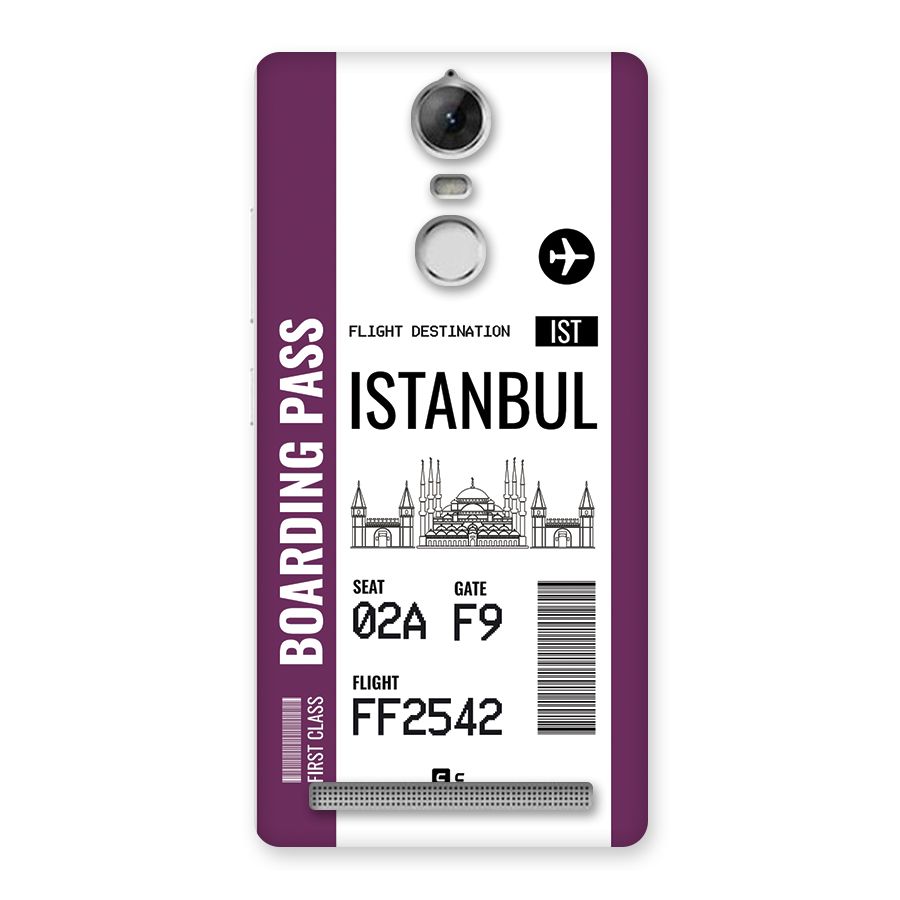 Istanbul Boarding Pass Back Case for Vibe K5 Note