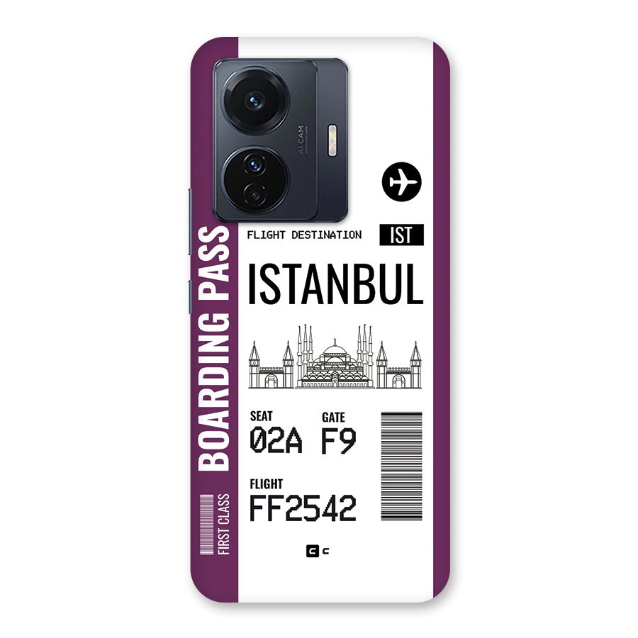 Istanbul Boarding Pass Back Case for Vivo T1 Pro