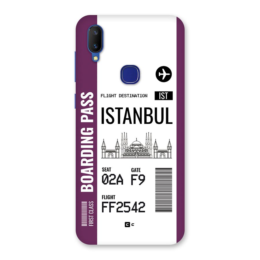 Istanbul Boarding Pass Back Case for Vivo V11