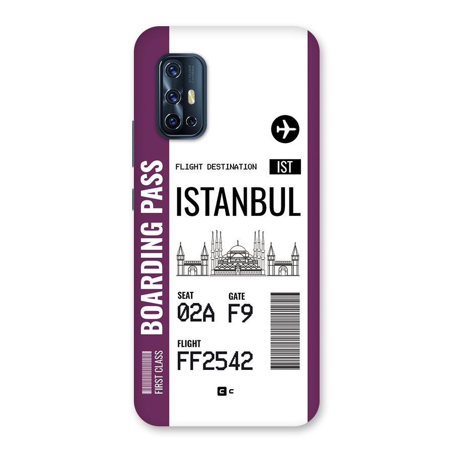 Istanbul Boarding Pass Back Case for Vivo V17