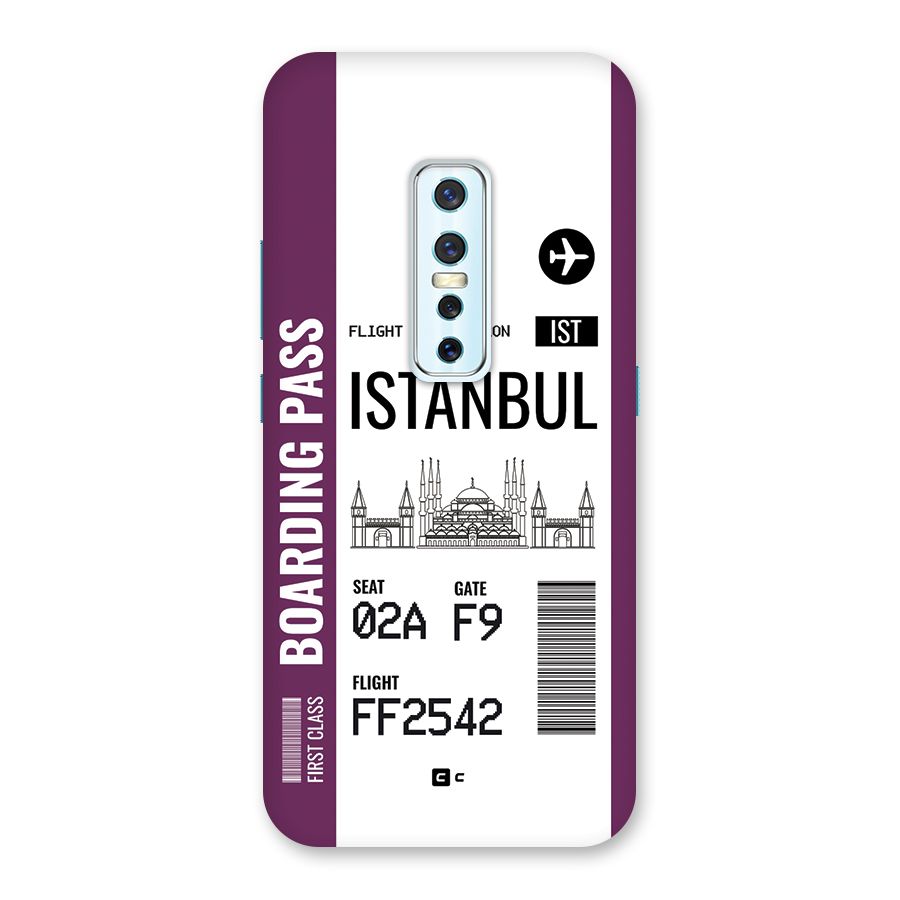 Istanbul Boarding Pass Back Case for Vivo V17 Pro