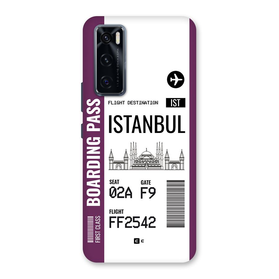 Istanbul Boarding Pass Back Case for Vivo V20 SE