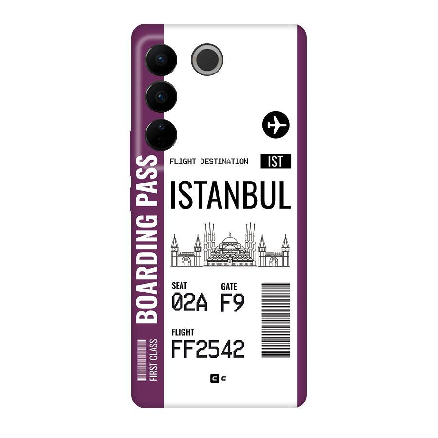 Istanbul Boarding Pass Back Case for Vivo V27
