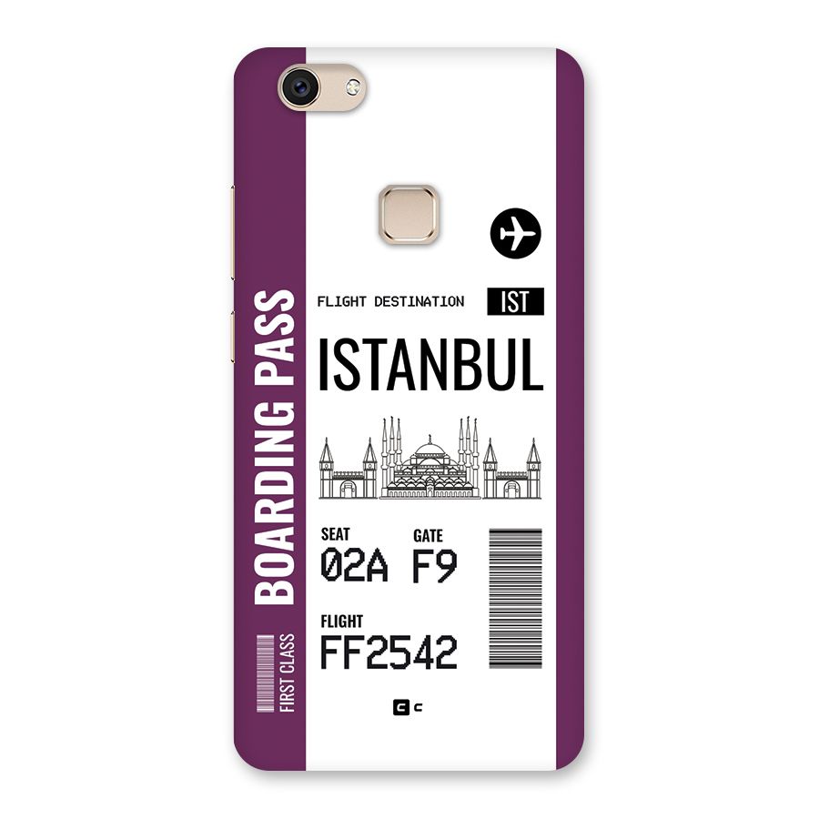Istanbul Boarding Pass Back Case for Vivo V7