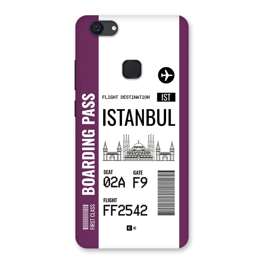 Istanbul Boarding Pass Back Case for Vivo V7 Plus