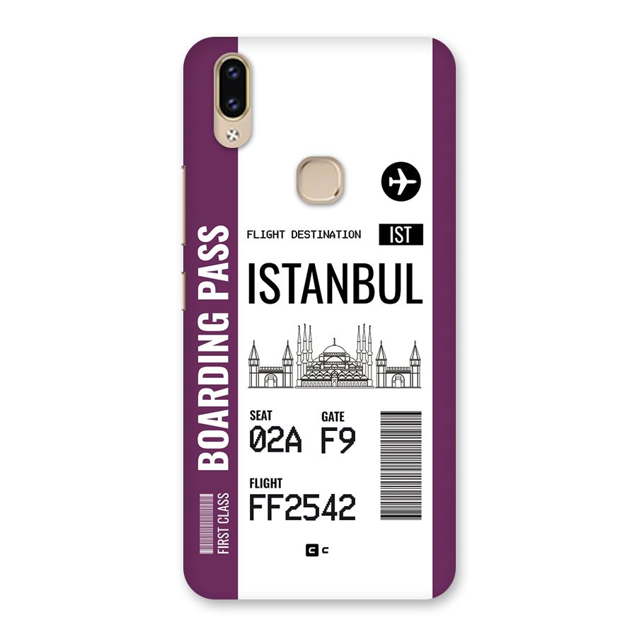 Istanbul Boarding Pass Back Case for Vivo V9 Youth