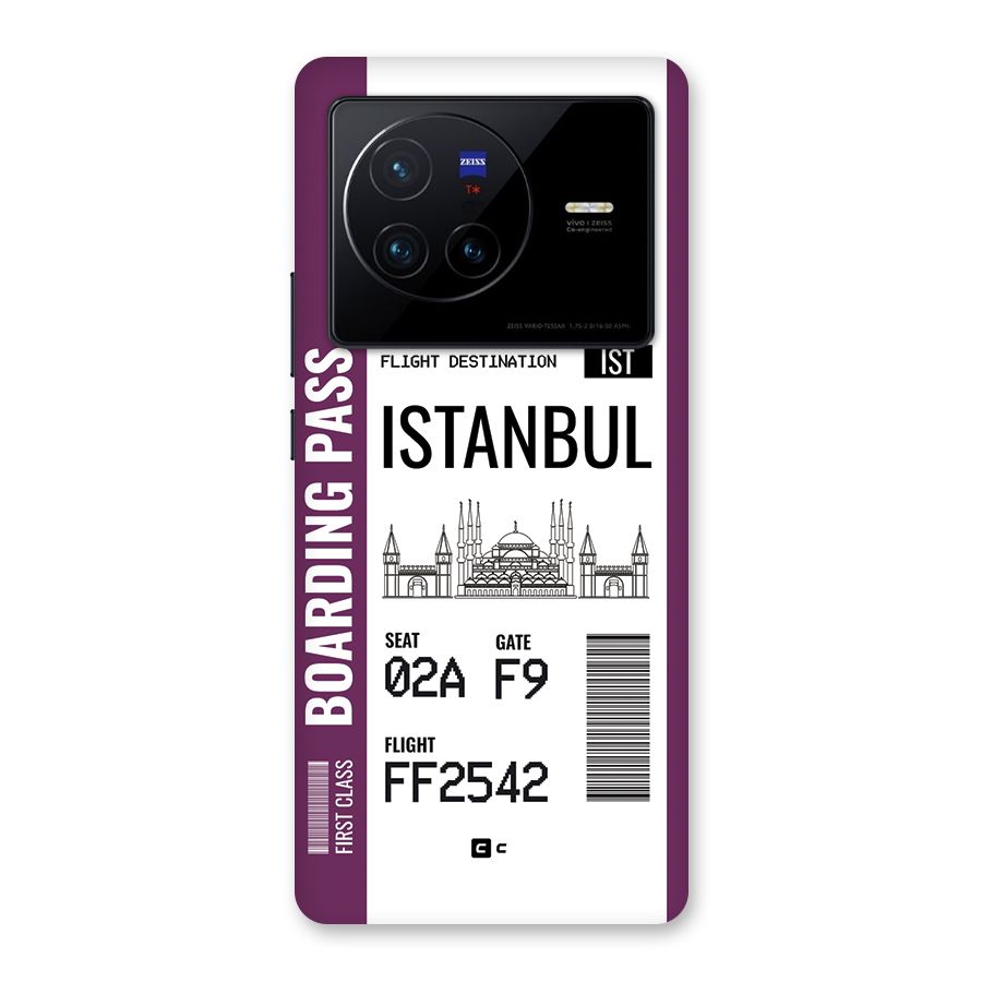 Istanbul Boarding Pass Back Case for Vivo X80